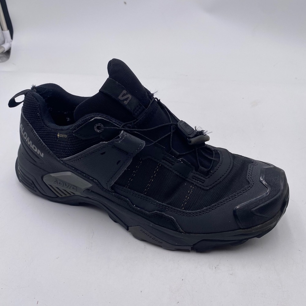 Salomon X Ultra 5 GTX Hiking Shoes Mens 9 Black GORE-TEX Waterproof Trail Shoe